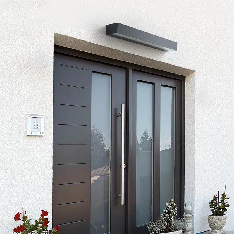 Modern Minimalist Rectangular Bar Waterproof Aluminum LED Wall Sconce Lamp For Garden | Stornfield