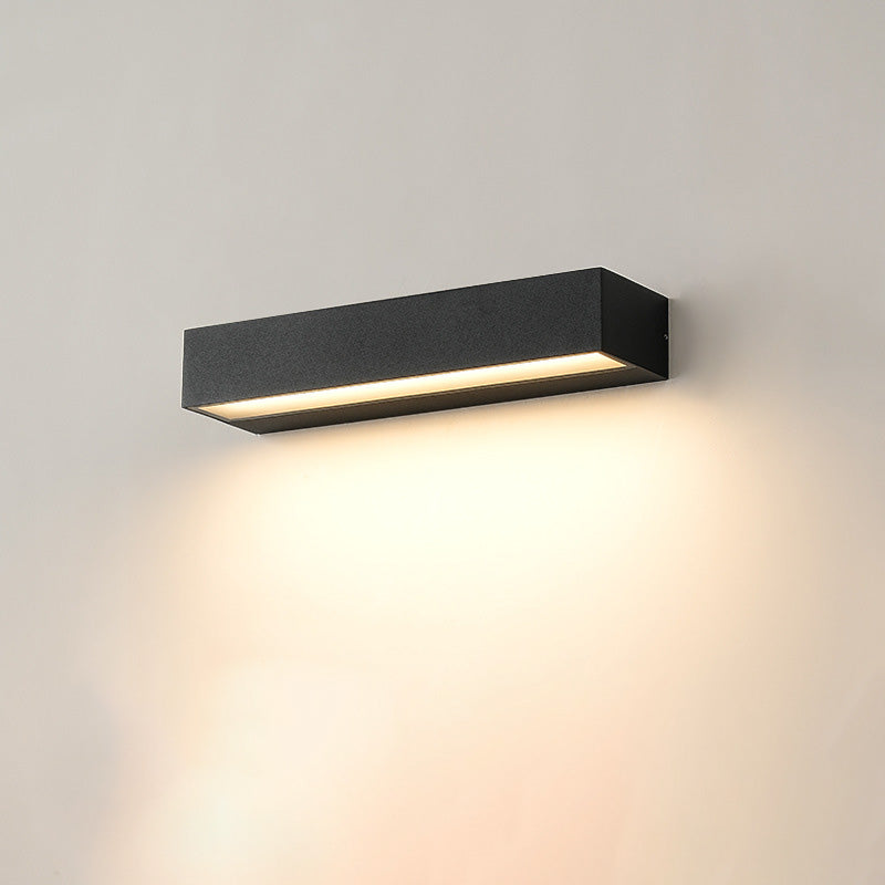 Modern Minimalist Rectangular Bar Waterproof Aluminum LED Wall Sconce Lamp For Garden | Stornfield