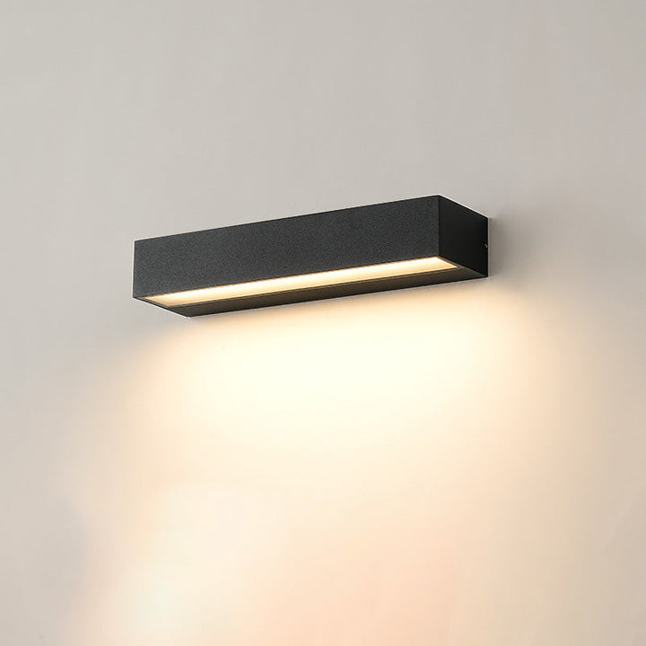 Modern Minimalist Rectangular Bar Waterproof Aluminum LED Wall Sconce Lamp For Garden | Stornfield