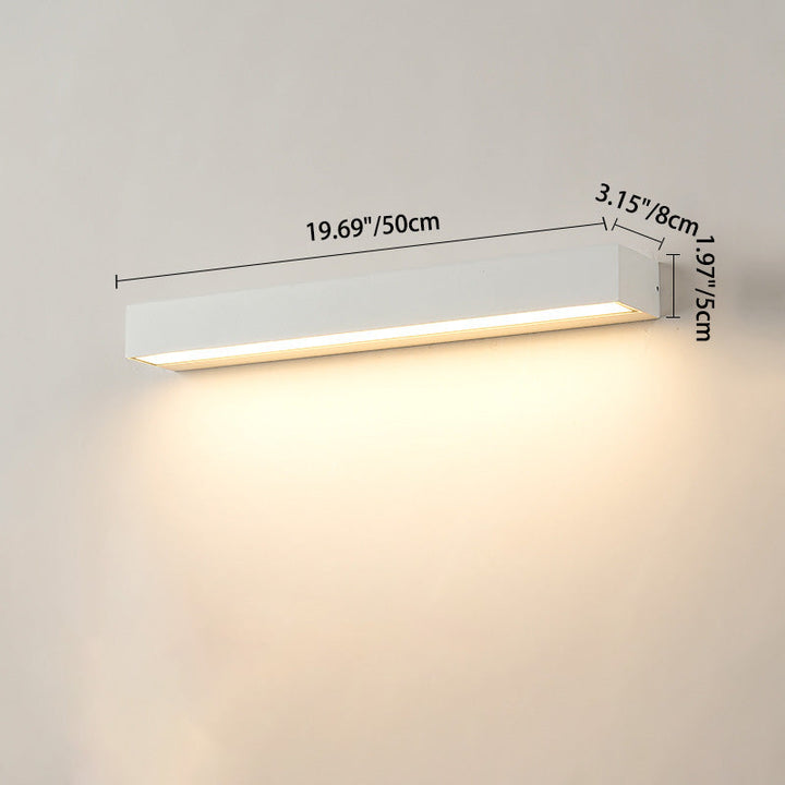 Modern Minimalist Rectangular Bar Waterproof Aluminum LED Wall Sconce Lamp For Garden | Stornfield