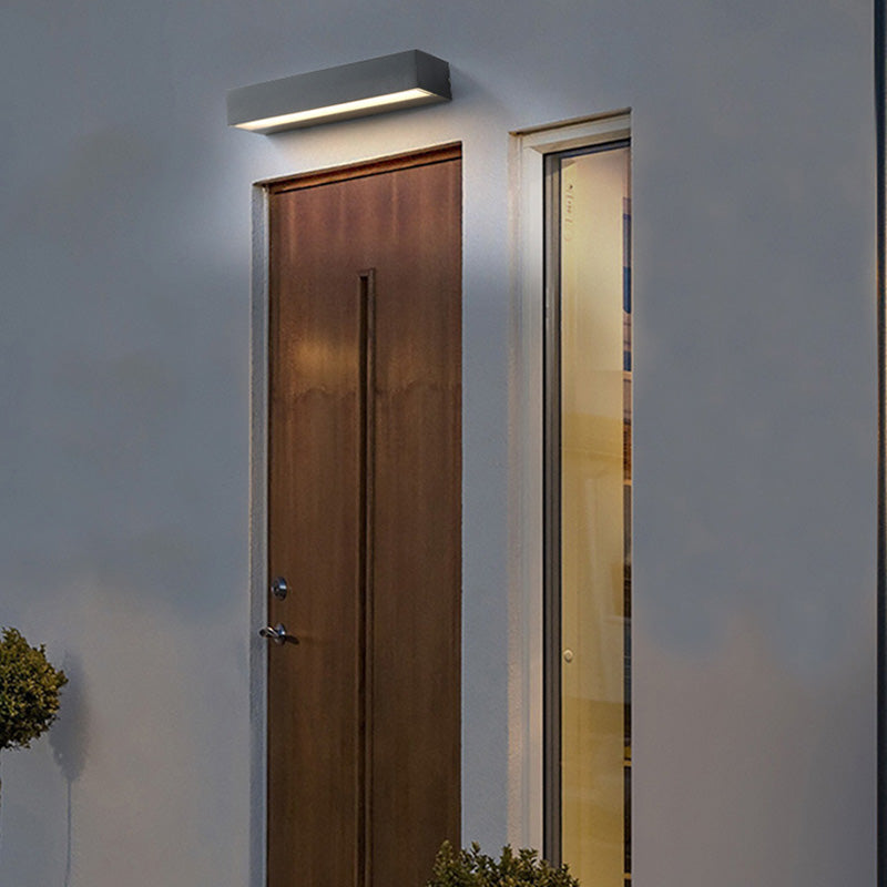 Modern Minimalist Rectangular Bar Waterproof Aluminum LED Wall Sconce Lamp For Garden | Stornfield