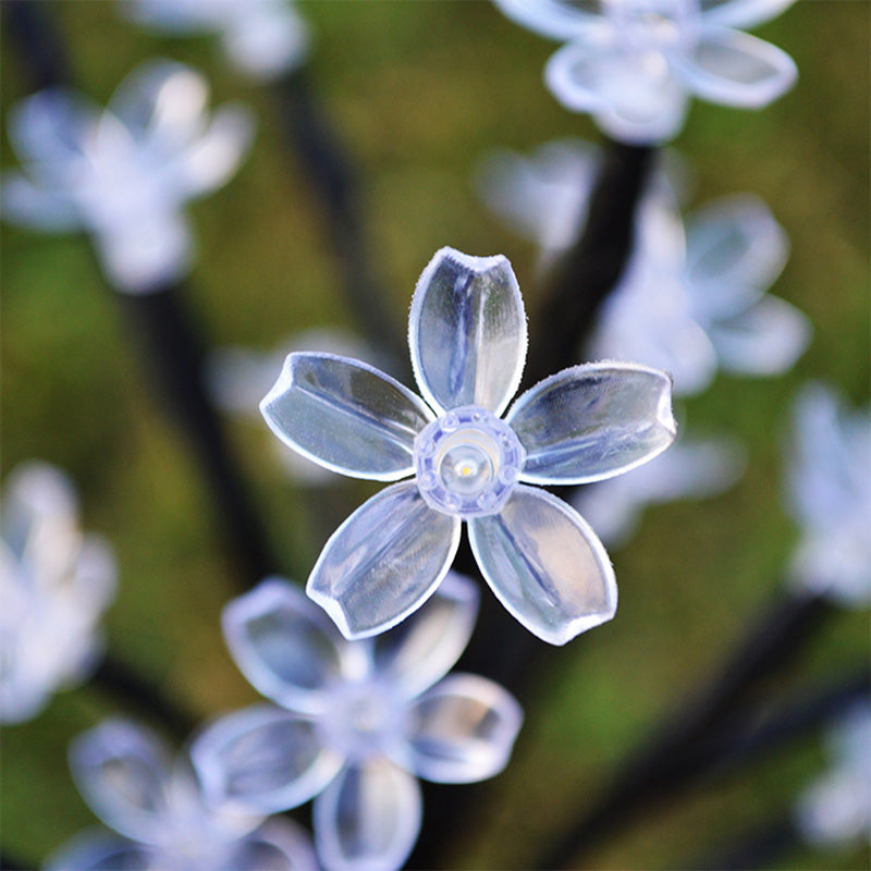 Modern Art Deco Cherry Blossom Lotus Plastic LED Outdoor Ground Plug Light For Garden | Stornfield
