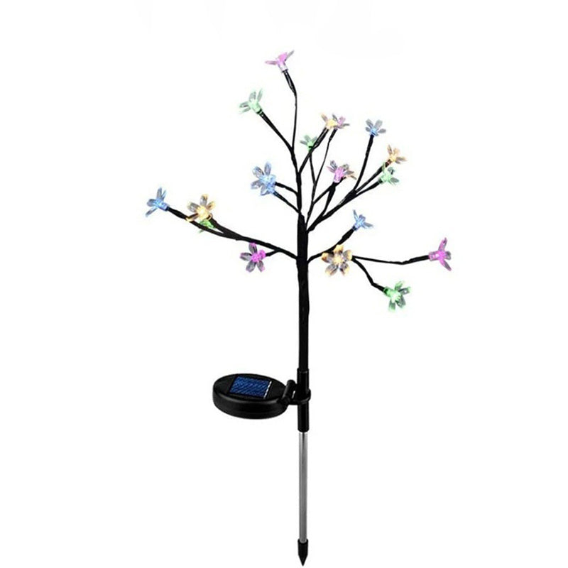 Modern Art Deco Cherry Blossom Lotus Plastic LED Outdoor Ground Plug Light For Garden | Stornfield