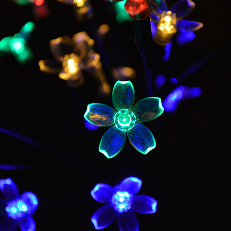 Modern Art Deco Cherry Blossom Lotus Plastic LED Outdoor Ground Plug Light For Garden | Stornfield
