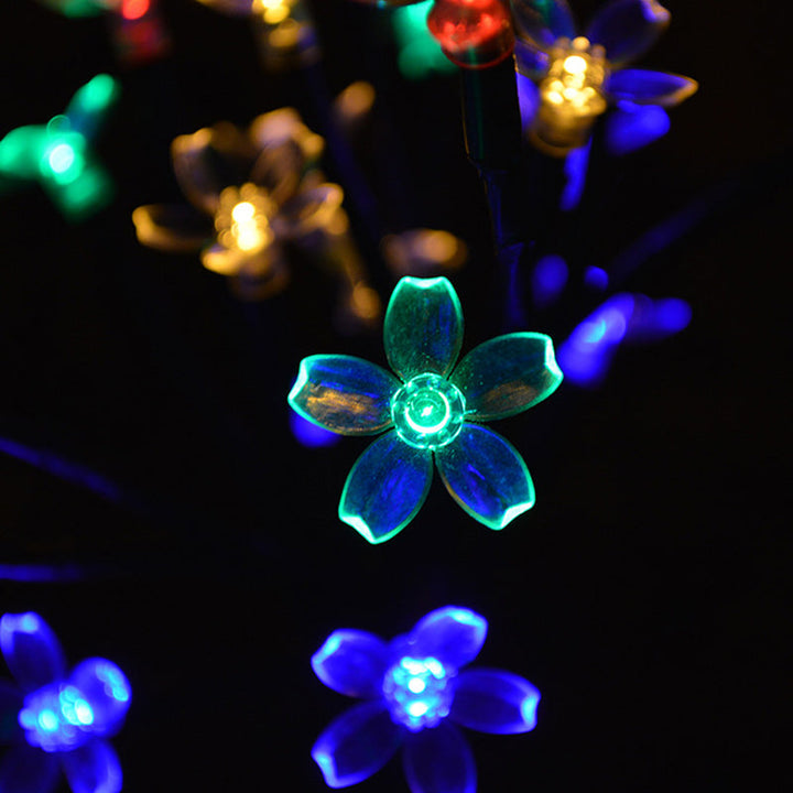 Modern Art Deco Cherry Blossom Lotus Plastic LED Outdoor Ground Plug Light For Garden | Stornfield