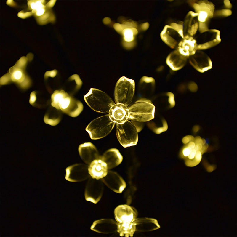 Modern Art Deco Cherry Blossom Lotus Plastic LED Outdoor Ground Plug Light For Garden | Stornfield