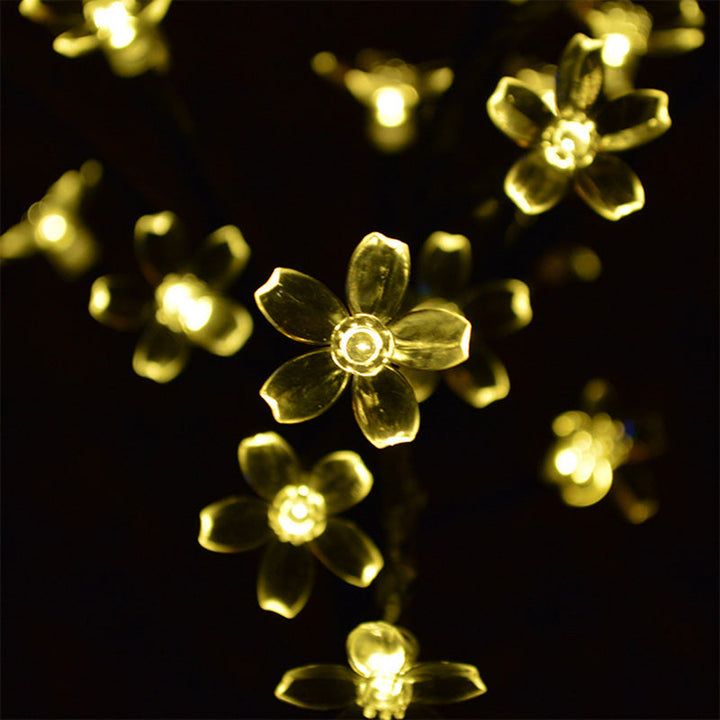 Modern Art Deco Cherry Blossom Lotus Plastic LED Outdoor Ground Plug Light For Garden | Stornfield