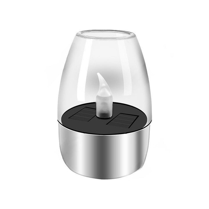 Modern Minimalist Candle Round PC Stainless Steel LED Outdoor Light For Garden | Stornfield