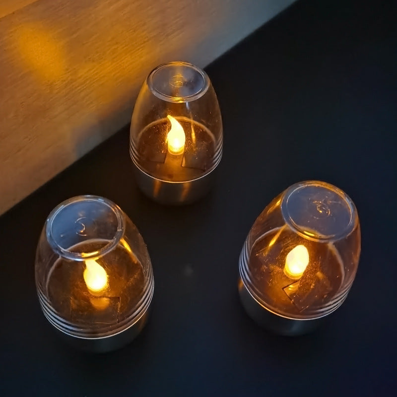Modern Minimalist Candle Round PC Stainless Steel LED Outdoor Light For Garden | Stornfield