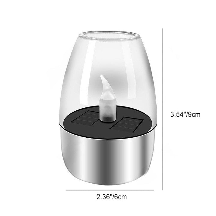 Modern Minimalist Candle Round PC Stainless Steel LED Outdoor Light For Garden | Stornfield