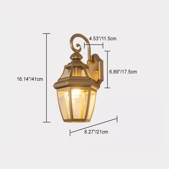 Contemporary Nordic Round Court Waterproof Glass Hardware 1-Light Wall Sconce Lamp For Outdoor Patio | Stornfield