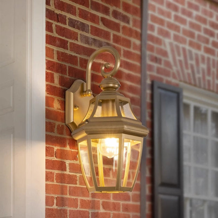 Contemporary Nordic Round Court Waterproof Glass Hardware 1-Light Wall Sconce Lamp For Outdoor Patio | Stornfield