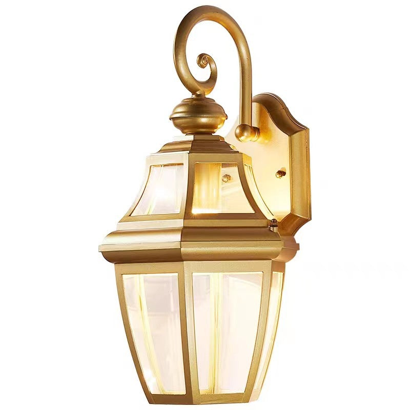 Contemporary Nordic Round Court Waterproof Glass Hardware 1-Light Wall Sconce Lamp For Outdoor Patio | Stornfield