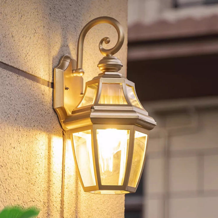 Contemporary Nordic Round Court Waterproof Glass Hardware 1-Light Wall Sconce Lamp For Outdoor Patio | Stornfield