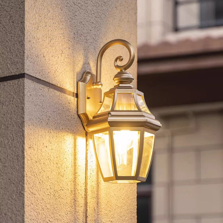 Contemporary Nordic Round Court Waterproof Glass Hardware 1-Light Wall Sconce Lamp For Outdoor Patio | Stornfield