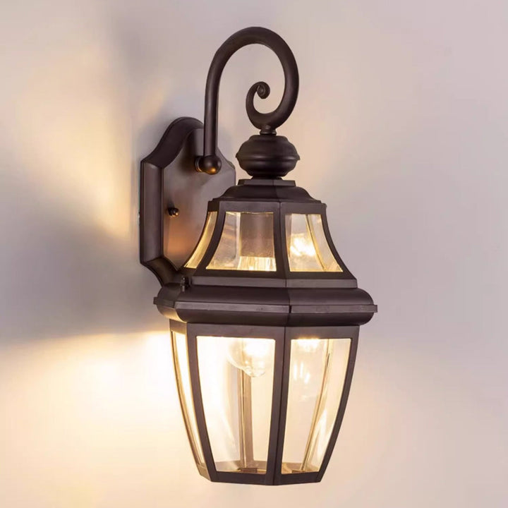 Contemporary Nordic Round Court Waterproof Glass Hardware 1-Light Wall Sconce Lamp For Outdoor Patio | Stornfield