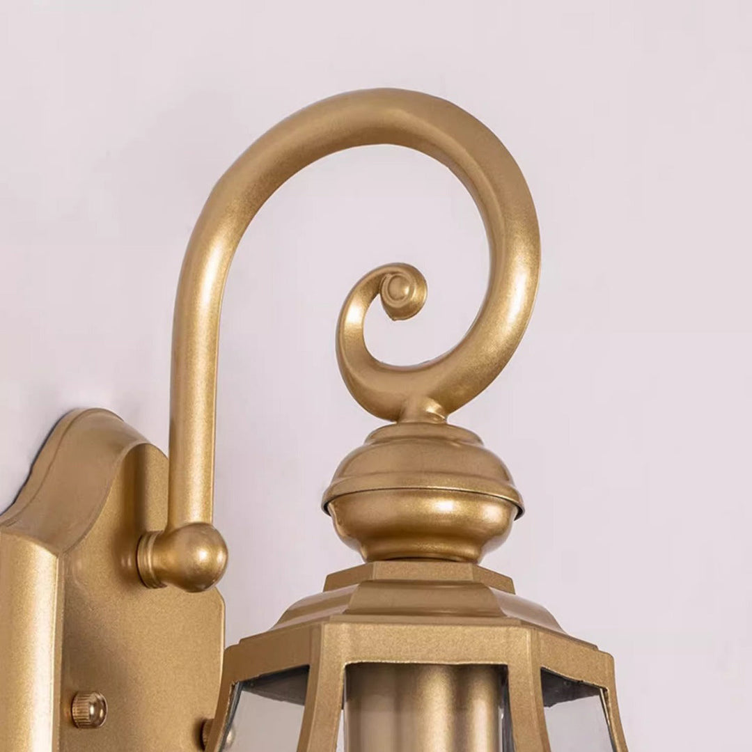 Contemporary Nordic Round Court Waterproof Glass Hardware 1-Light Wall Sconce Lamp For Outdoor Patio | Stornfield