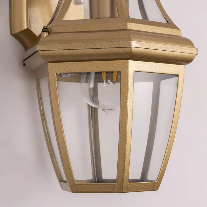 Contemporary Nordic Round Court Waterproof Glass Hardware 1-Light Wall Sconce Lamp For Outdoor Patio | Stornfield