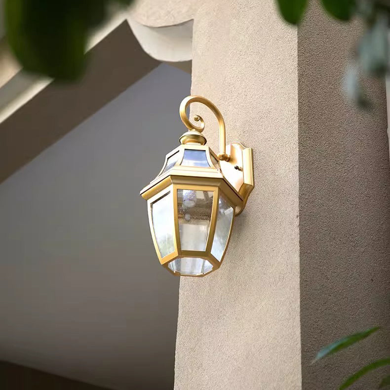 Contemporary Nordic Round Court Waterproof Glass Hardware 1-Light Wall Sconce Lamp For Outdoor Patio | Stornfield