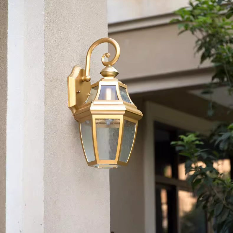 Contemporary Nordic Round Court Waterproof Glass Hardware 1-Light Wall Sconce Lamp For Outdoor Patio | Stornfield