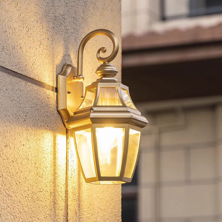Contemporary Nordic Round Court Waterproof Glass Hardware 1-Light Wall Sconce Lamp For Outdoor Patio | Stornfield