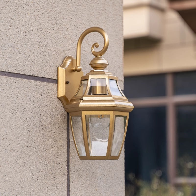 Contemporary Nordic Round Court Waterproof Glass Hardware 1-Light Wall Sconce Lamp For Outdoor Patio | Stornfield