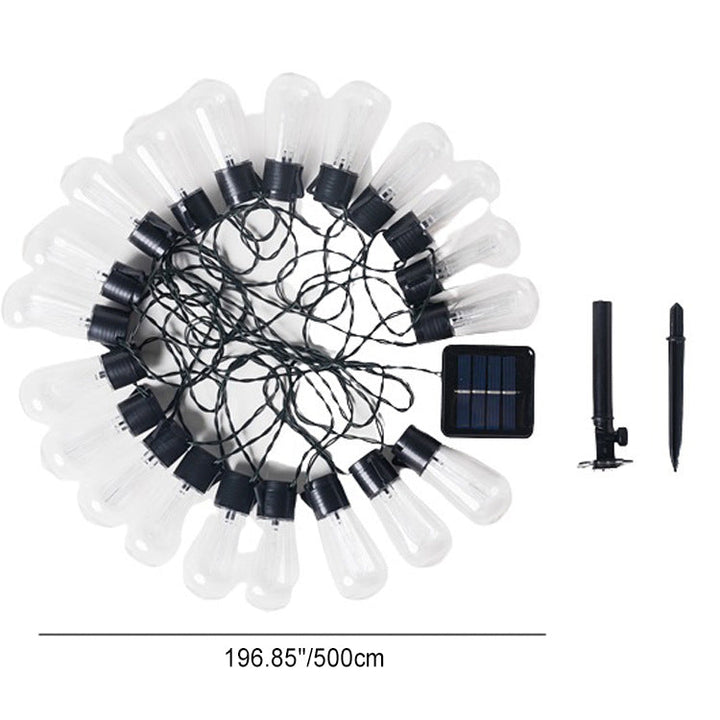 Modern Minimalist Round Long Line Glass Iron LED String Light For Garden | Stornfield