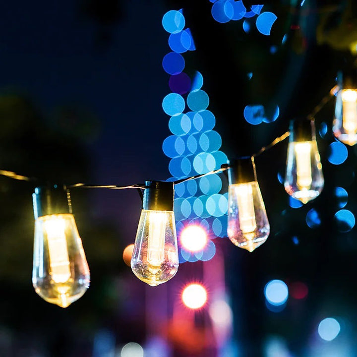 Modern Minimalist Round Long Line Glass Iron LED String Light For Garden | Stornfield