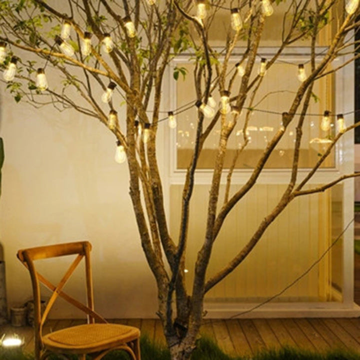 Modern Minimalist Round Long Line Glass Iron LED String Light For Garden | Stornfield