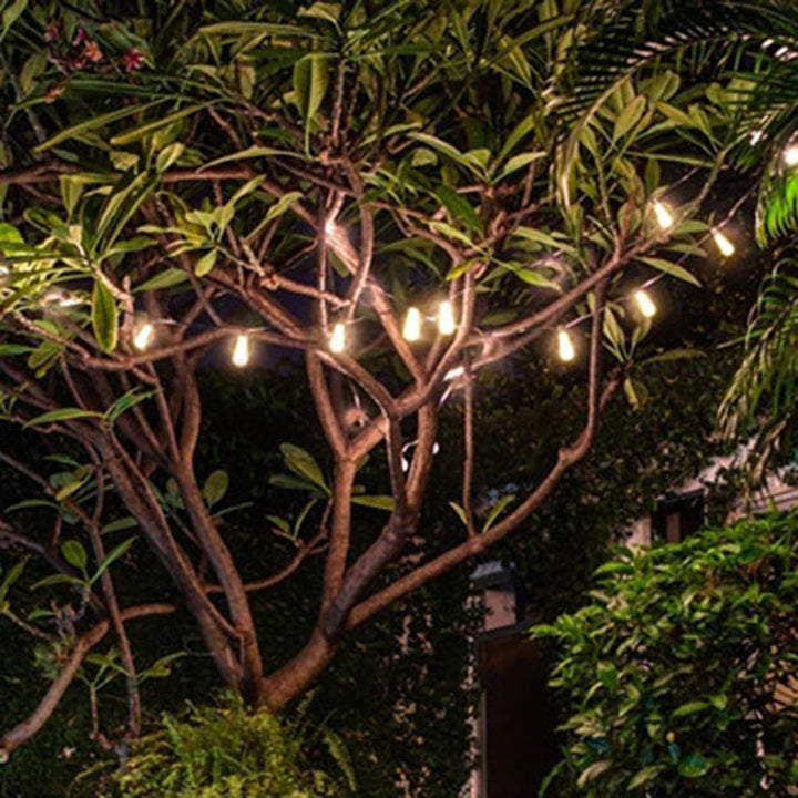 Modern Minimalist Round Long Line Glass Iron LED String Light For Garden | Stornfield