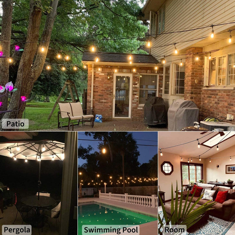 Modern Minimalist Round Long Line Glass Iron LED String Light For Garden | Stornfield