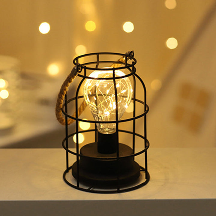 Stornfield | Modern Minimalist Iron Vertical Stripe Round Square LED Table Lamp for Living Room