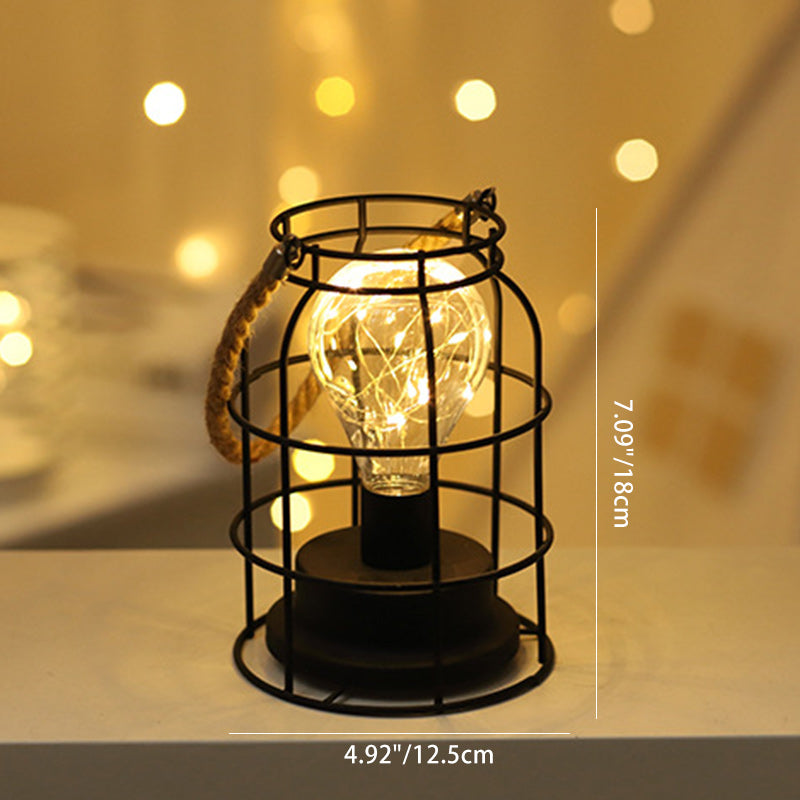 Stornfield | Modern Minimalist Iron Vertical Stripe Round Square LED Table Lamp for Living Room