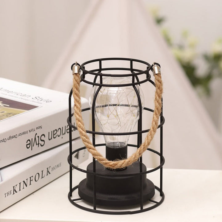 Stornfield | Modern Minimalist Iron Vertical Stripe Round Square LED Table Lamp for Living Room