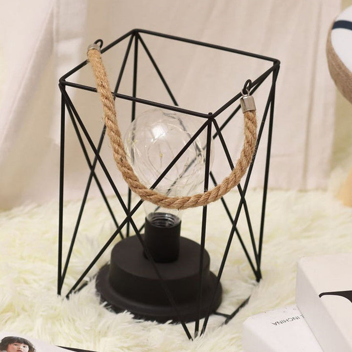 Stornfield | Modern Minimalist Iron Vertical Stripe Round Square LED Table Lamp for Living Room