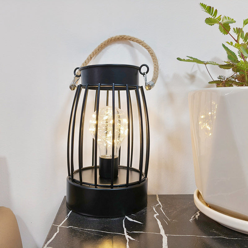 Stornfield | Modern Minimalist Iron Vertical Stripe Round Square LED Table Lamp for Living Room
