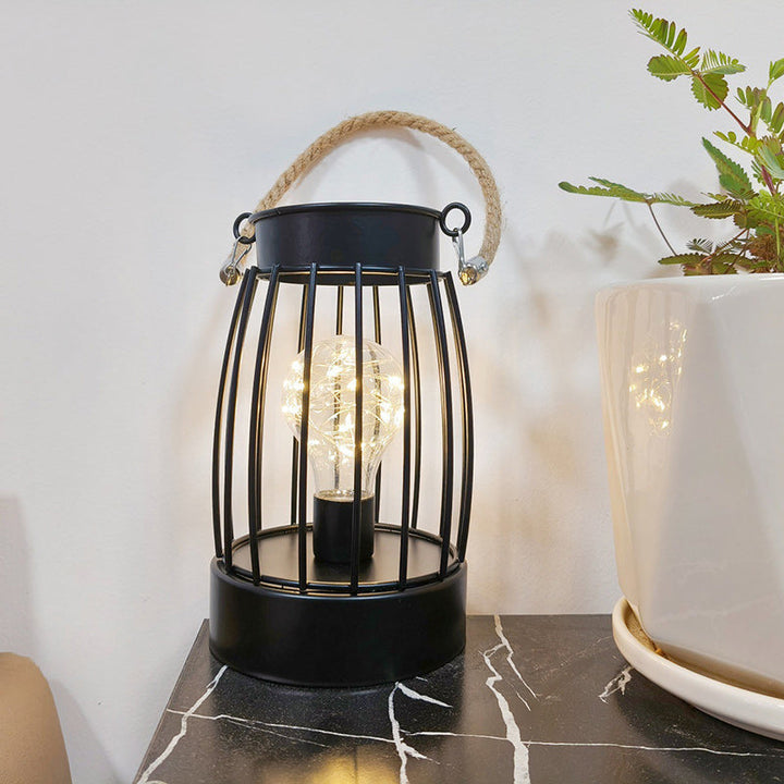 Stornfield | Modern Minimalist Iron Vertical Stripe Round Square LED Table Lamp for Living Room