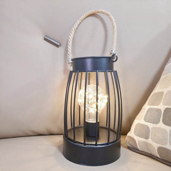 Stornfield | Modern Minimalist Iron Vertical Stripe Round Square LED Table Lamp for Living Room