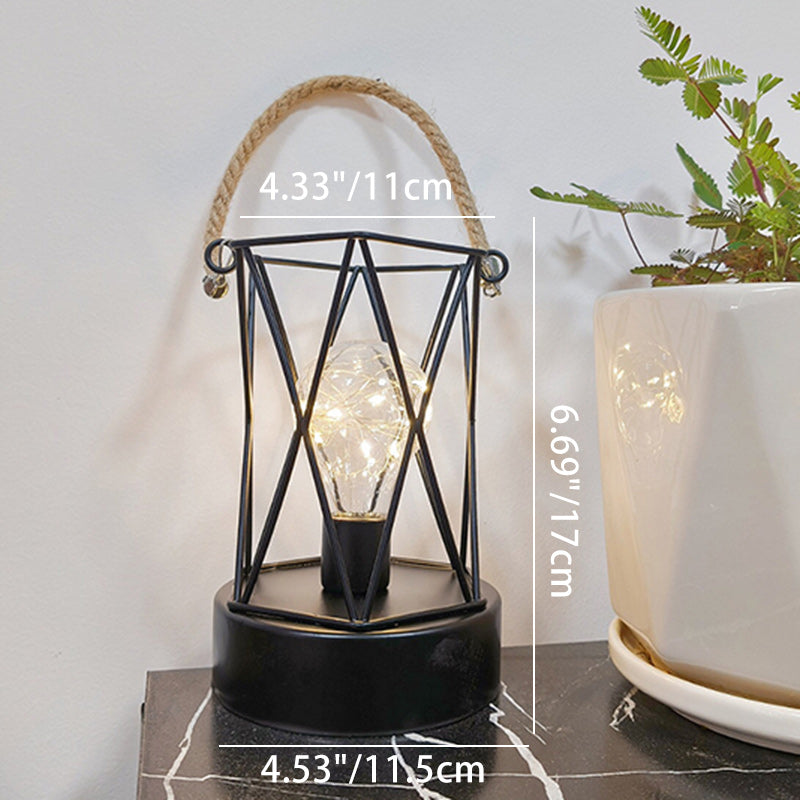 Stornfield | Modern Minimalist Iron Vertical Stripe Round Square LED Table Lamp for Living Room