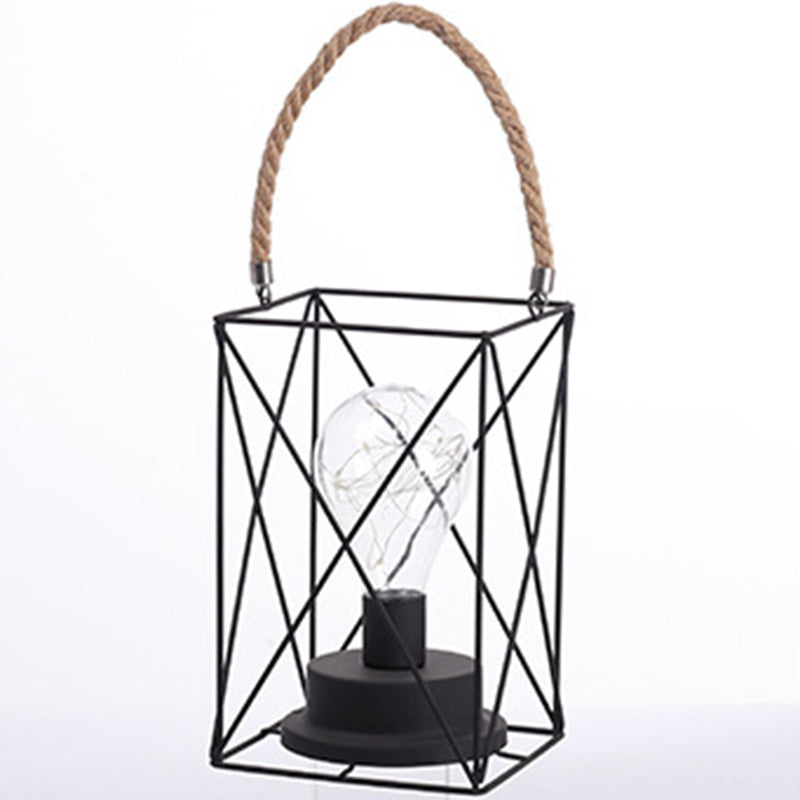 Stornfield | Modern Minimalist Iron Vertical Stripe Round Square LED Table Lamp for Living Room