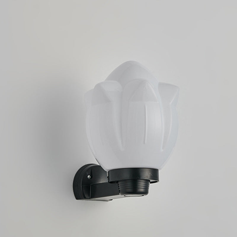 Modern Simplicity Flower Cone Square Cylinder Ball Acrylic ABS Iron 1-Light Wall Sconce Lamp For Outdoor Patio | Stornfield