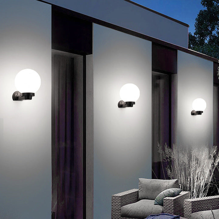Modern Simplicity Flower Cone Square Cylinder Ball Acrylic ABS Iron 1-Light Wall Sconce Lamp For Outdoor Patio | Stornfield