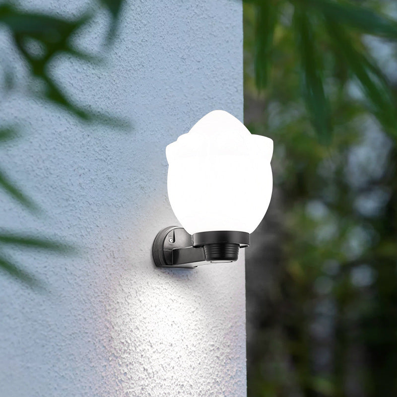 Modern Simplicity Flower Cone Square Cylinder Ball Acrylic ABS Iron 1-Light Wall Sconce Lamp For Outdoor Patio | Stornfield