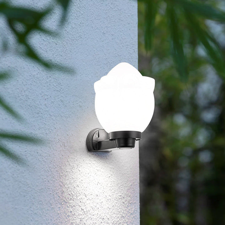 Modern Simplicity Flower Cone Square Cylinder Ball Acrylic ABS Iron 1-Light Wall Sconce Lamp For Outdoor Patio | Stornfield