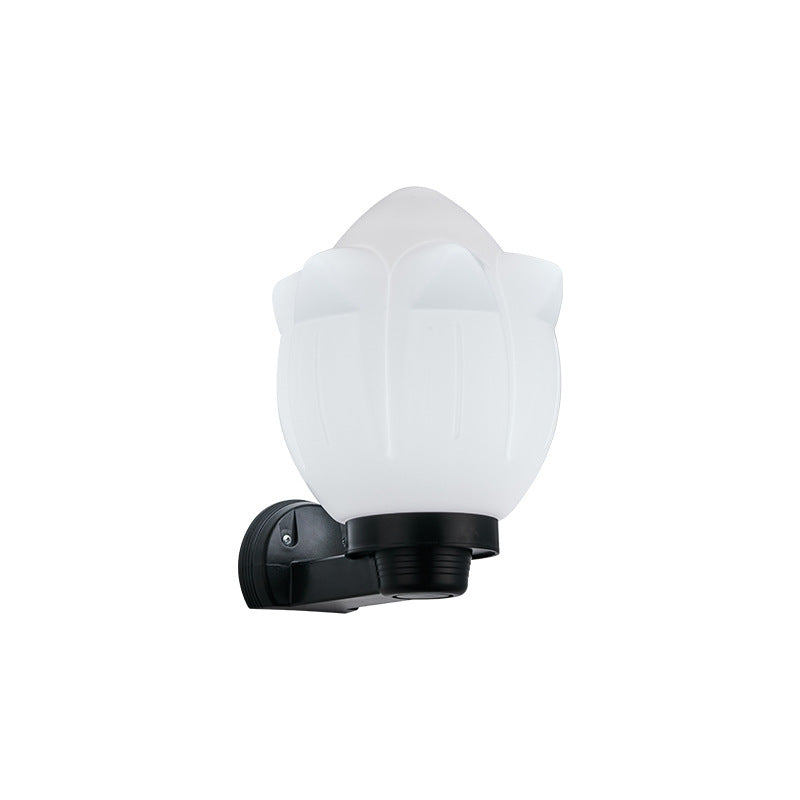 Modern Simplicity Flower Cone Square Cylinder Ball Acrylic ABS Iron 1-Light Wall Sconce Lamp For Outdoor Patio | Stornfield