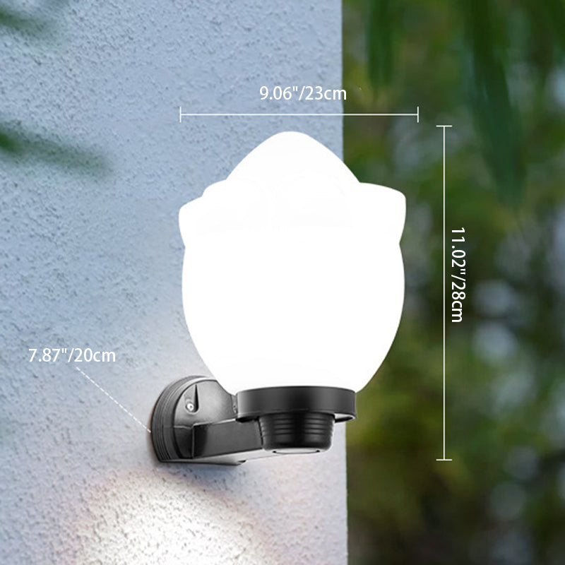 Modern Simplicity Flower Cone Square Cylinder Ball Acrylic ABS Iron 1-Light Wall Sconce Lamp For Outdoor Patio | Stornfield