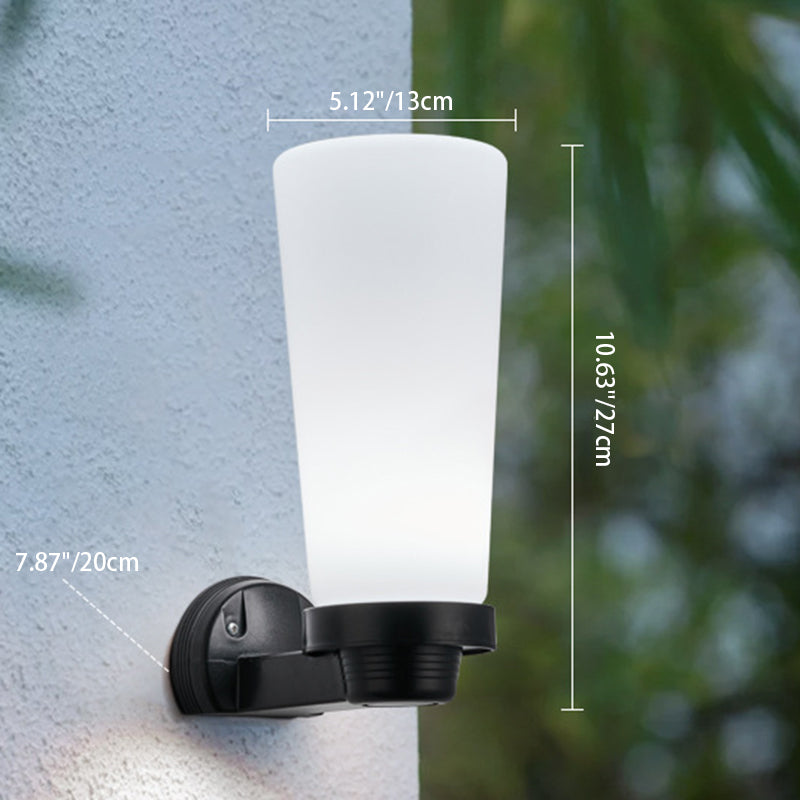 Modern Simplicity Flower Cone Square Cylinder Ball Acrylic ABS Iron 1-Light Wall Sconce Lamp For Outdoor Patio | Stornfield