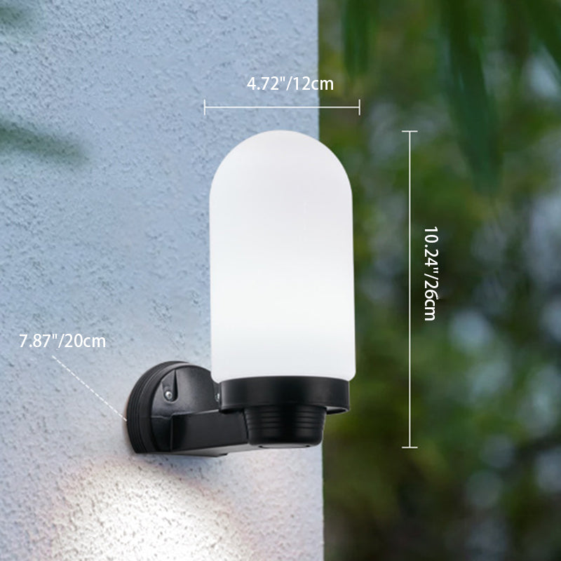 Modern Simplicity Flower Cone Square Cylinder Ball Acrylic ABS Iron 1-Light Wall Sconce Lamp For Outdoor Patio | Stornfield
