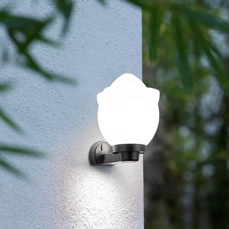 Modern Simplicity Flower Cone Square Cylinder Ball Acrylic ABS Iron 1-Light Wall Sconce Lamp For Outdoor Patio | Stornfield