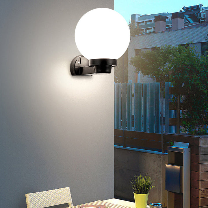 Modern Simplicity Flower Cone Square Cylinder Ball Acrylic ABS Iron 1-Light Wall Sconce Lamp For Outdoor Patio | Stornfield
